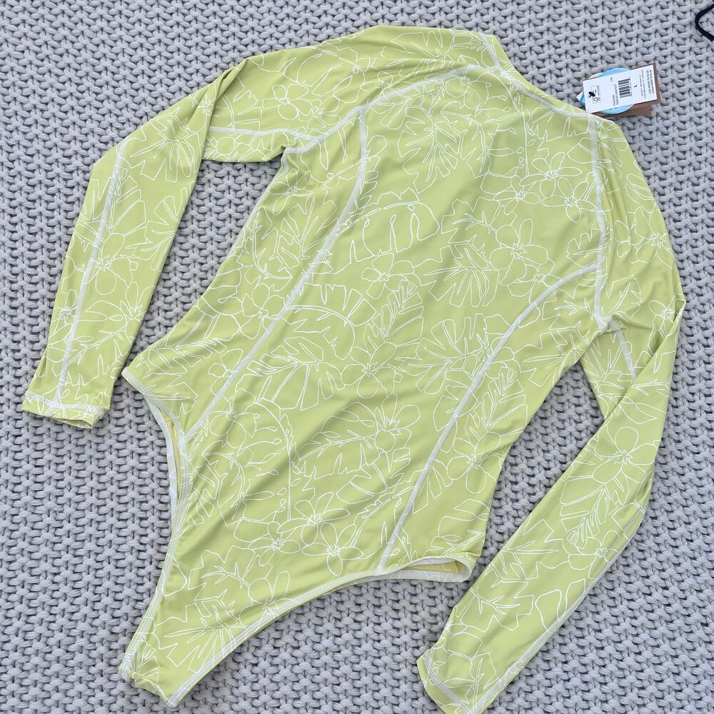VOLCOM X COCOHO• TROPICOCO BODYSUIT ONE-PIECE SWIMSUIT CITRON - Picture 5 of 9